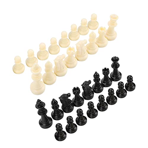 Dioche Magnetischer Schach -Set 32pcs - Kunststoff Internationales Schachstück für Spaß und Lernen Leicht und Tragbar für Innen und Außenspiele von Dioche