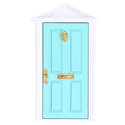 Dioche Mini Holz Türpuppenhaus Windows Dollhouse Trim Helle Farbe Lebendige Details Glättere Kantenpuppenhaus Miniaturfefe für 1:12 Puppenhausgeschenke (Green) von Dioche