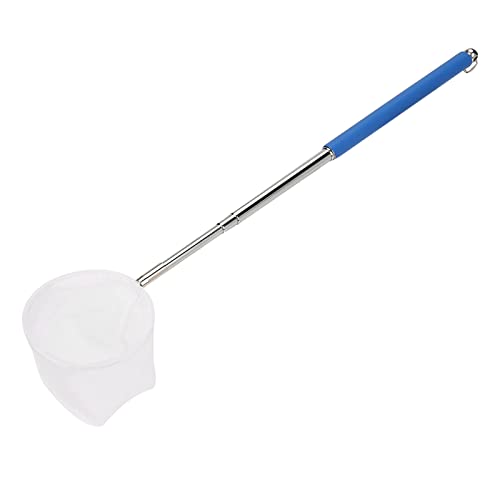 Dioche Verstellbares Mini -Fischereinetz für Aquarium -Tankgarnelen mit Erweiterbarem 20-57,5 cm Edelstahlpol Leichtes und Tragbares Schwarzes Runddesign (Blue #03) von Dioche