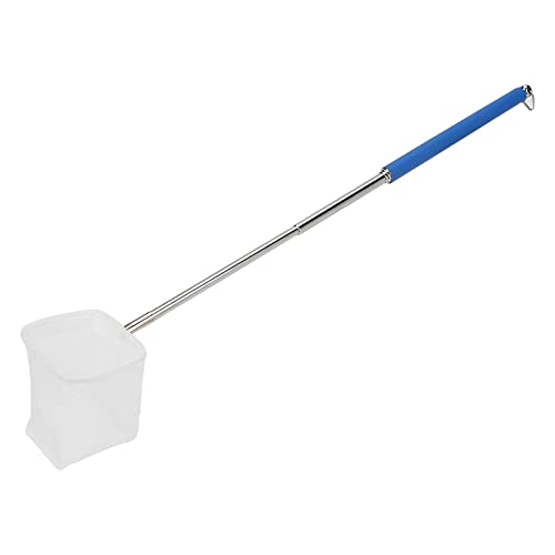 Dioche Verstellbares Mini -Fischereinetz für Aquarium -Tankgarnelen mit Erweiterbarem 20-57,5 cm Edelstahlpol Leichtes und Tragbares Schwarzes Runddesign (Blue #04) von Dioche