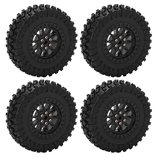 Wpl C24 Reifen Wpl C24 und Reifen Kunststoff Gummi 4 Stück Rc Auto Reifen Reifen Rad für Mn D90 D91 D99 D99S D86 Rc Auto Ersatz Upgrades Zubehör (R789BL schwarz) von Dioche