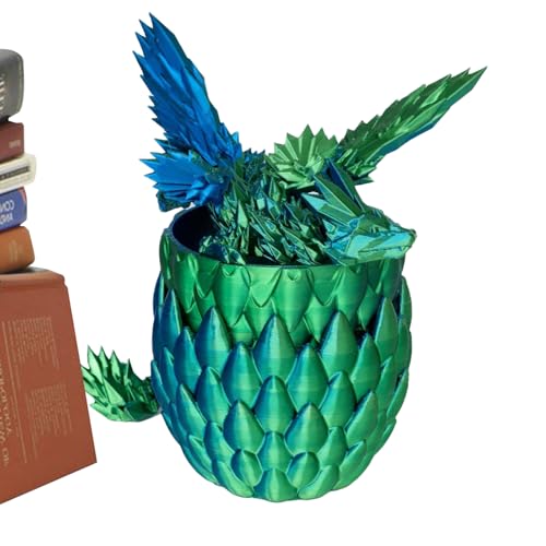 3D Gedrucktes Drachenei, Mysteriöses Kristall-Drachenei Mit Drache Im Inneren Geschenke, Kristall-Drachens-Fidget-Spielzeug, Realistische Geheimnisvolle Drachens Spielzeug Für Kinder Und Erwachsene von Dioeazh