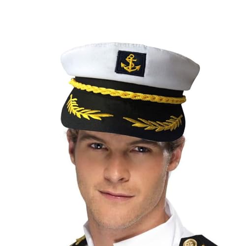 Dioeazh Yacht Rock Hut | Yacht Rock Party Kleidung - Kostümzubehör Für Karneval Halloween Oktoberfest Junggesellenabschied Schifffahrt Marine Segeln von Dioeazh