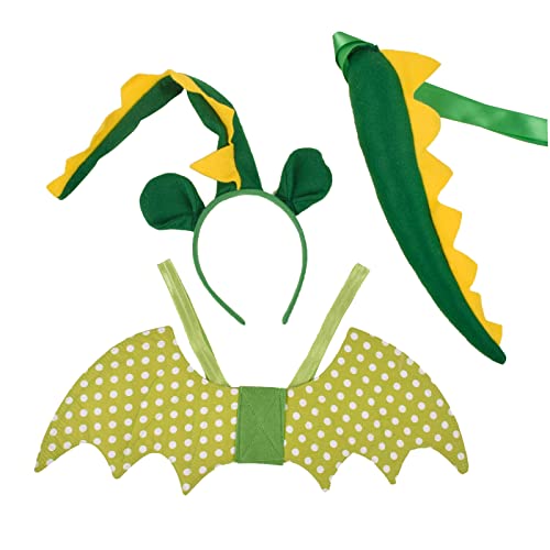 Dinosaurier-Kostüm-Zubehör-Set – Dinosaurier-Ohren, Stirnband, Schwanz, Zubehör für Dinosaurier-Kostüm für Kinder Dinosaurier-Kostüm-Zubehör-Set – Dinosaurier-Ohren, Stirnband, Schwanz, Zubehör für Dinosaurier-Kostüm für Kinder von Diogeynu