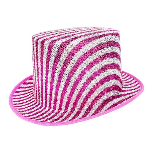 Diogeynu Eleganter Zylinderhut mit Metallic-Finish, verziert mit Streifenmustern, geeignet für Magier-Shows, Motto-Partys, den täglichen Gebrauch, Unisex-Zauberer-Show-Hut Diogeynu Eleganter Zylinderhut mit Metallic-Finish, verziert mit Streifenmustern, geeignet für Magier-Shows, Motto-Partys, den täglichen Gebrauch, Unisex-Zauberer-Show-Hut von Diogeynu