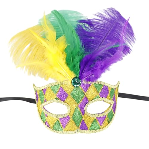 Diogeynu Gefiedertes Halloween-Kostüm für Damen und Herren, Maskerade, Maskerade zur Dekoration Diogeynu Gefiedertes Halloween-Kostüm für Damen und Herren, Maskerade, Maskerade zur Dekoration von Diogeynu