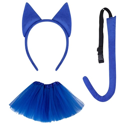 Diogeynu Halloween-Katzen-Outfit-Zubehör, Katzenohren, Stirnband, Schwanz, Katzenkostüm, Zubehör für Damen, Mädchen, Kinder, Halloween, Cosplay Diogeynu Halloween-Katzen-Outfit-Zubehör, Katzenohren, Stirnband, Schwanz, Katzenkostüm, Zubehör für Damen, Mädchen, Kinder, Halloween, Cosplay von Diogeynu