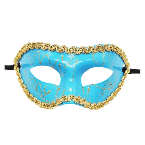 Diogeynu Handbemalte Maskerade halbes Gesicht Halloween Augenmaskerade Augenmasken für Männer Frauen Maskerade Cosplay von Diogeynu