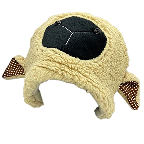 Diogeynu Lammmütze, Plüsch, Tier, Cartoon, Kopfbedeckung, winddicht, warm, für Halloween, Mädchen, Damen Diogeynu Lammmütze, Plüsch, Tier, Cartoon, Kopfbedeckung, winddicht, warm, für Halloween, Mädchen, Damen von Diogeynu