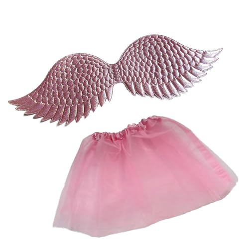 Diogeynu Metallisches Flügel- und Rock-Set, bequem zu tragen für Kinder, Mädchen, Weihnachten, Geburtstag, Cosplay, Halloween, Cosplay-Zubehör Diogeynu Metallisches Flügel- und Rock-Set, bequem zu tragen für Kinder, Mädchen, Weihnachten, Geburtstag, Cosplay, Halloween, Cosplay-Zubehör von Diogeynu
