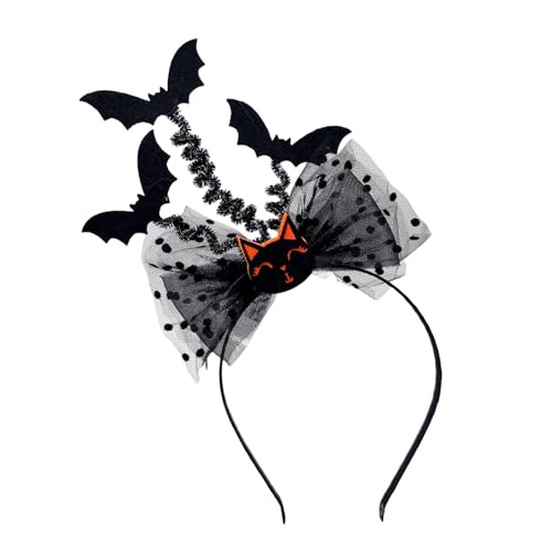 Diogeynu Mysteriöses Fledermaus-Illusions-Stirnband für Halloween, Kostümpartys, Teufel, Event, Haarschmuck, elastisches Fledermaus-Stirnband, Unisex von Diogeynu