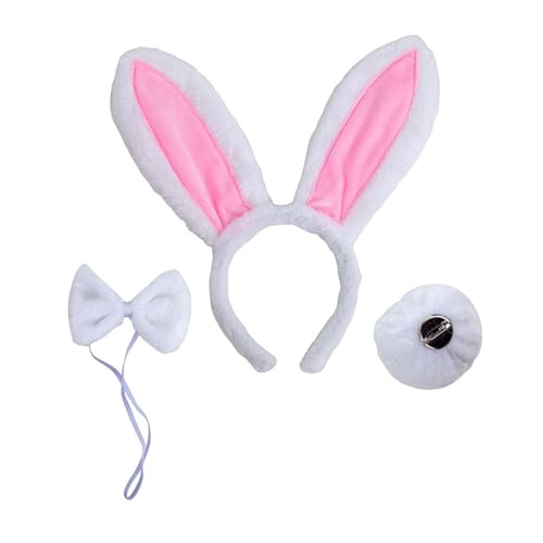 Diogeynu Osterhasen-Kostüm-Set, Ohren, Schwanz, Fliege, Handschuhe, Tier-Kostüm, Zubehör für Kinder, Halloween, Cosplay, Requisiten Diogeynu Osterhasen-Kostüm-Set, Ohren, Schwanz, Fliege, Handschuhe, Tier-Kostüm, Zubehör für Kinder, Halloween, Cosplay, Requisiten von Diogeynu