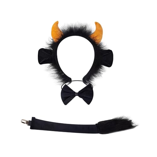 Diogeynu Rinder Cosplay Requisiten Rinder Stirnband Rinder Cosplay Dekorationen Kostüm Zubehör für Kinder Erwachsene Festival Plüsch Verzierung von Diogeynu