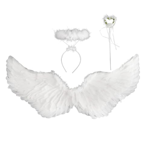 Feenkostüm, Schmetterlings-Kostüm-Set mit Flügelstab und Engel-Stirnband, Prinzessinnen-Set, passend für Kinder, Erwachsene, Halloween-Kostüme für Damen und Mädchen Feenkostüm, Schmetterlings-Kostüm-Set mit Flügelstab und Engel-Stirnband, Prinzessinnen-Set, passend für Kinder, Erwachsene, Halloween-Kostüme für Damen und Mädchen von Diogeynu