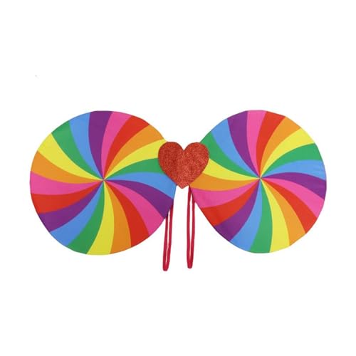 Regenbogenfarbene Prinzessinnen-Kostüme mit Rock, Flügelstab, Haarreifen für Mädchen, Kinder, Geburtstagsparty-Kostüm Regenbogenfarbene Prinzessinnen-Kostüme mit Rock, Flügelstab, Haarreifen für Mädchen, Kinder, Geburtstagsparty-Kostüm von Diogeynu