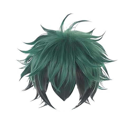 Diohauxi Anime Kostüm Midoriya Izuku Cosplay Homewear Halloween Sweatshirt Rollenspielkostüme mit Perücke von Diohauxi