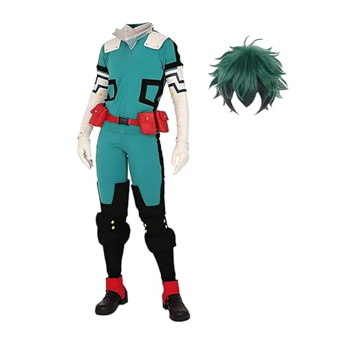 Diohauxi Anime Kostüm Midoriya Izuku Cosplay Homewear Halloween Sweatshirt Rollenspielkostüme mit Perücke Diohauxi Anime Kostüm Midoriya Izuku Cosplay Homewear Halloween Sweatshirt Rollenspielkostüme mit Perücke von Diohauxi