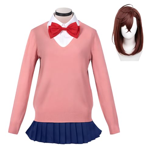 Diohauxi Ayase Momo Cosplay Kostüm Anime Komplettset mit Perücke Schuluniform Halloween Party Alltagsoutfits von Diohauxi