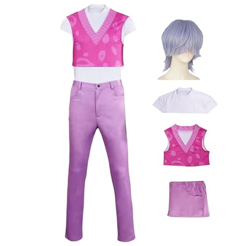 Diohauxi BabySaja Mystery Cosplay Kostüm Anime Uniform mit Perücke Halloween Bühnenauftritt Outfit von Diohauxi