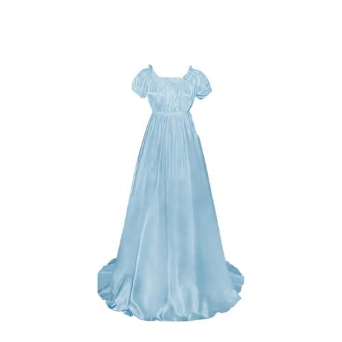 Diohauxi Damen Mittelalterliches Vintage Kleid, Cosplay Kostüm, Langes Kleid mit hoher Taille, Party Ballkleid 4 Farben (XS-3XL) von Diohauxi