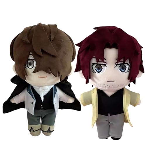 Diohauxi Dazai Osamu Anime Figur -Edgar Allan Poe/Ranpo Edogawa Sammelfiguren Weichgefüllte Figur für Fans, Home Decor Kissen von Diohauxi