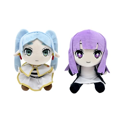 Diohauxi Frieren Anime Figur Fern/Stark Sitzende Figuren Weich gefüllte Anime Sammelfigur Desktop Dekorationen von Diohauxi