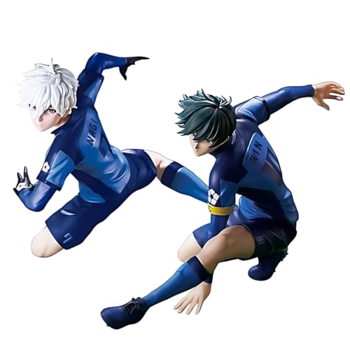 Diohauxi Isagi Yoichi Anime Figuren Set Rin Itoshi Figuren Kickball Sammlerstücke Modell Desktop Dekor für Fans 13cm von Diohauxi