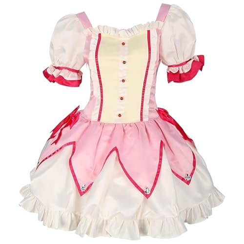 Diohauxi KanameMadoka Cosplay Kostüm - Anime Röcke/Uniformen -Halloween Rollenspiel Kleid Set Bühnenperformance (S-2XL) von Diohauxi