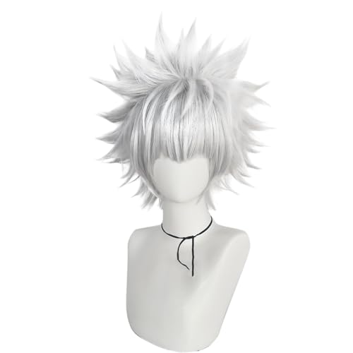 Diohauxi Killua Zaoldyeck Cosplay Kostüm Herren Anime Uniform mit Perücke Halloween Party Alltagskleidung von Diohauxi