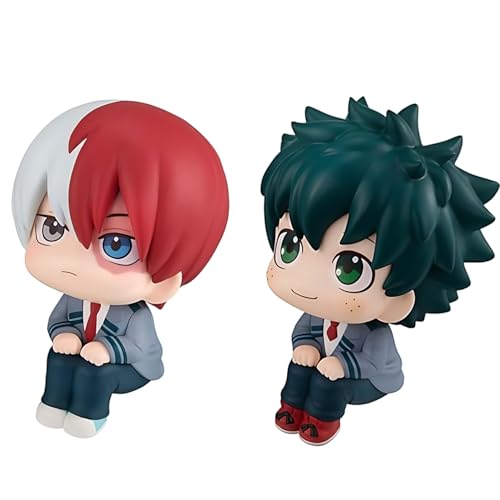 Diohauxi MHA Figuren Midoriya Izuku Look up Figur Anime Todoroki Shouto Figurine 10CM Desktop Dekorationen Statue von Diohauxi
