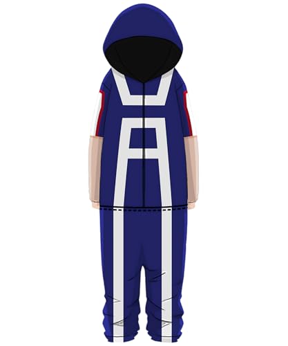 Diohauxi MHA Midoriya Izuku Cosplay Kostüm Anime Outfit Halloween Pyjama Set Homewear Jumpsuit von Diohauxi