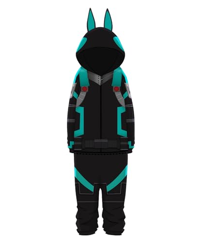 Diohauxi MHA Midoriya Izuku Cosplay Kostüm Anime Outfit Halloween Pyjama Set Homewear Jumpsuit von Diohauxi