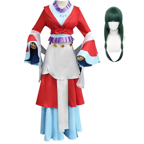Diohauxi Maomao Cosplay Kostüm - Rotes Kleid Outfit | Hanfu Komplettset mit Perücke | Rollenspielkostüm für Halloween Diohauxi Maomao Cosplay Kostüm - Rotes Kleid Outfit | Hanfu Komplettset mit Perücke | Rollenspielkostüm für Halloween von Diohauxi