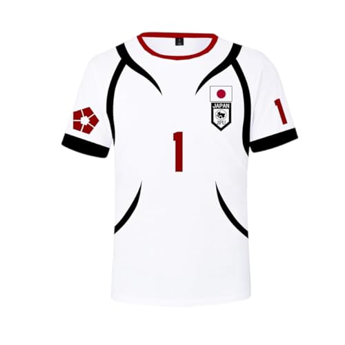 Diohauxi Seishiro Nagi Anime Sport T-Shirts Isagi Yoichi/Bachira Meguru Halloween Weiß Anime Kurzarm Streetwear von Diohauxi