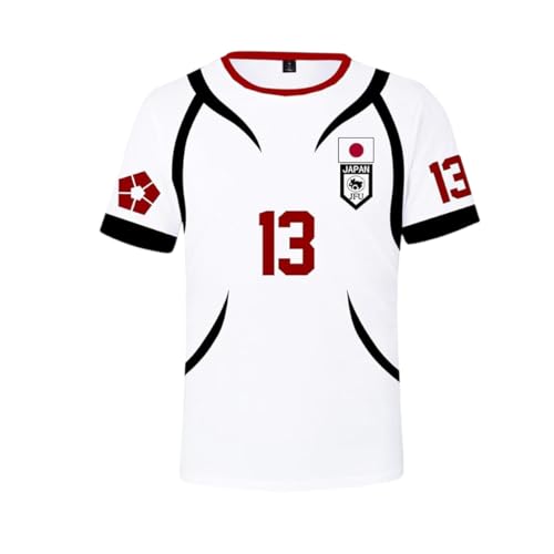 Diohauxi Seishiro Nagi Anime Sport T-Shirts Isagi Yoichi/Bachira Meguru Halloween Weiß Anime Kurzarm Streetwear von Diohauxi