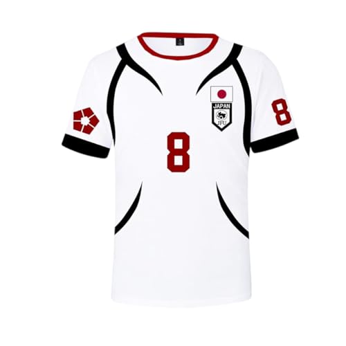 Diohauxi Seishiro Nagi Anime Sport T-Shirts Isagi Yoichi/Bachira Meguru Halloween Weiß Anime Kurzarm Streetwear von Diohauxi
