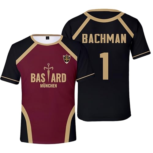 Diohauxi Seishiro Nagi T Shirt Anime Bachira Meguru Cosplay Kurzarm Fußballtrikot für Männer Halloween Kostüm von Diohauxi