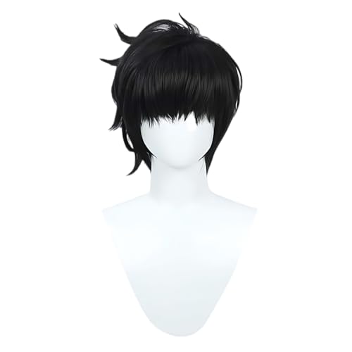 Diohauxi Sung Jin Woo Cosplay Kostüm - Schwarzes Outfit | Anime Komplettset mit Perücke | Rollenspielkostüm für Halloween von Diohauxi