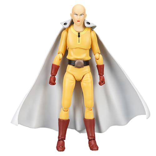 Saitama Anime Action Figur -15cm Poseable Modell mit austauschbaren Gesichtern, Schreibtisch Dekoration für Anime Fans Saitama Anime Action Figur -15cm Poseable Modell mit austauschbaren Gesichtern, Schreibtisch Dekoration für Anime Fans von Diohauxi