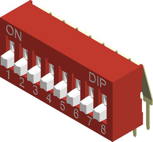 Diptronics NDA-04V NDA-04V DIP-Schalter Polzahl (num) 4 Right Angle von Diptronics