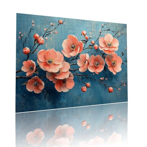 Blume Puzzle für Erwachsene Kinder Anspruchsvoll 1000 Teile Impossible Klassische Puzzles Schwer Abstrakt ab 8 9 10 Jahre Mädchen Jungen Jigsaw Kunst Educa,für Dekoration und Geschenke 50x75cm t-255 von Dirjuong