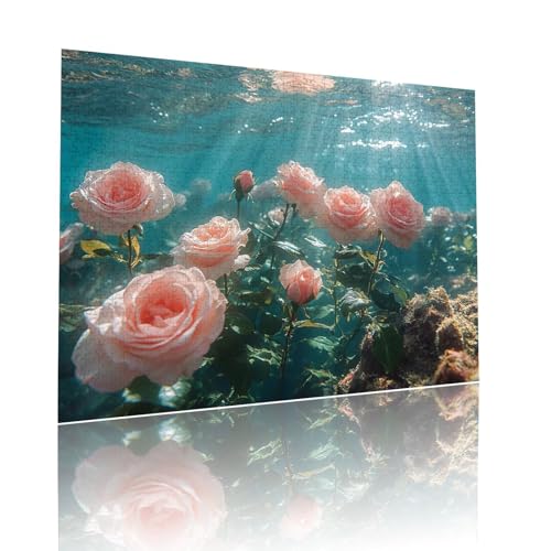 Blume Puzzle für Erwachsene Kinder Anspruchsvoll 300 Teile Impossible Klassische Puzzles Schwer Rose ab 8 9 10 Jahre für Mädchen Jungen Jigsaw Kunst Educa, für Dekoration und Geschenke 38x52cm t-311 von Dirjuong