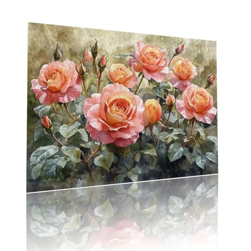 Blume Puzzle für Erwachsene Kinder Anspruchsvoll 500 Teile Impossible Klassische Puzzles Schwer Anlage ab 8 9 10 Jahre Mädchen Jungen Jigsaw Kunst Educa, für Dekoration und Geschenke 38x52cm t-337 von Dirjuong