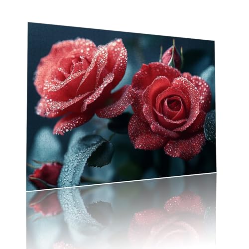 Blume Puzzle für Erwachsene Kinder Anspruchsvoll 80 Teile Impossible Klassische Puzzles Schwer Rose ab 8 9 10 Jahre für Mädchen Jungen Jigsaw Kunst Educa, für Dekoration und Geschenke 15x20cm t-313 von Dirjuong