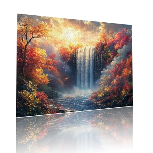 Fallen Puzzle für Erwachsene Kinder Anspruchsvoll 300 teile Impossible Klassische Puzzles Schwer Landschaft ab 8 9 10 Jahre Mädchen Jungen Jigsaw Kunst Educa,für Dekoration und Geschenke 38x52cm t-847 von Dirjuong