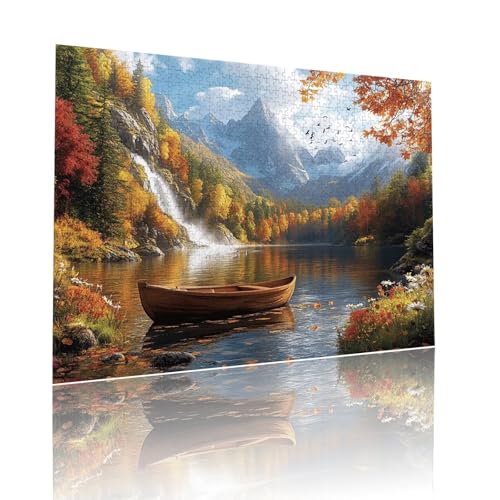 Fallen Puzzle für Erwachsene Kinder Anspruchsvoll 80 Teile Impossible Klassische Puzzles Schwer Boot ab 8 9 10 Jahre für Mädchen Jungen Jigsaw Kunst Educa, für Dekoration und Geschenke 15x20cm t-841 von Dirjuong