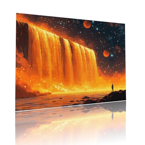 Fallen Puzzle für Erwachsene Kinder Anspruchsvoll 80 Teile Impossible Klassische Puzzles Schwer Traum ab 8 9 10 Jahre für Mädchen Jungen Jigsaw Kunst Educa, für Dekoration und Geschenke 15x20cm t-855 von Dirjuong