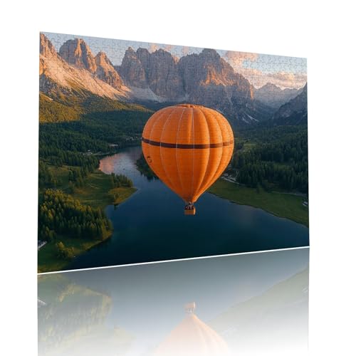 Heißer Ballon Puzzle für Erwachsene Kinder Anspruchsvoll 500 Teile Impossible Klassische Puzzles Schwer Landschaft ab 8 9 10 Jahre für Mädchen Jungen Jigsaw Kunst Educa, für Geschenke 38x52cm t-863 von Dirjuong