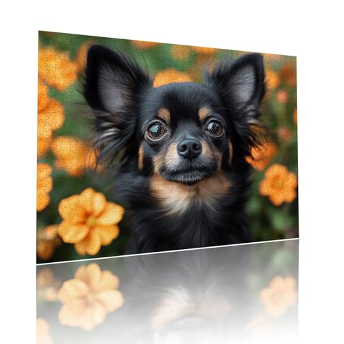 Hund Puzzle für Erwachsene Kinder Anspruchsvoll 2000 Teile Impossible Klassische Puzzles Schwer Tier ab 8 9 10 Jahre für Mädchen Jungen Jigsaw Kunst Educa, für Dekoration und Geschenke 70x99cm t-139 von Dirjuong