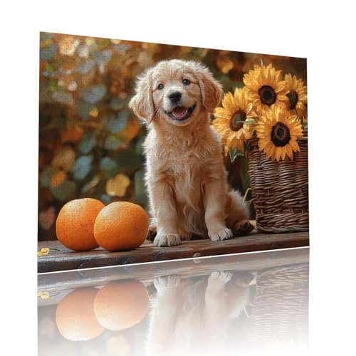 Hund Puzzle für Erwachsene Kinder Anspruchsvoll 5000 Teile Impossible Klassische Puzzles Schwer Blume ab 8 9 10 Jahre Mädchen Jungen Jigsaw Kunst Educa, für Dekoration und Geschenke 105x156cm t-149 von Dirjuong